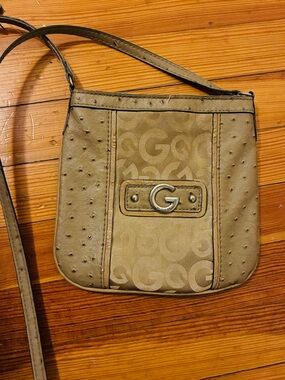 G Beige Crossbody Bag with G Logo